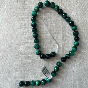 Green Tiger Eye Beads 2mm hole for Crafting